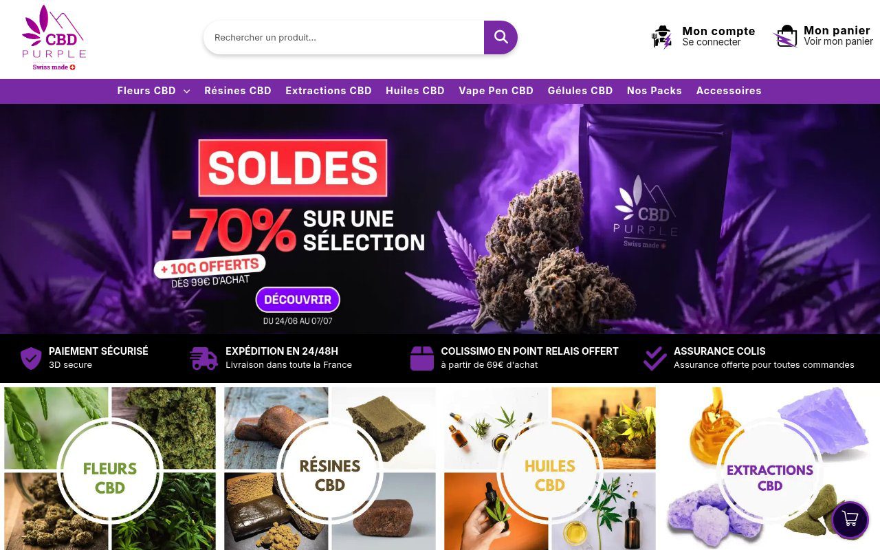 Apercu du site CBD Purple
